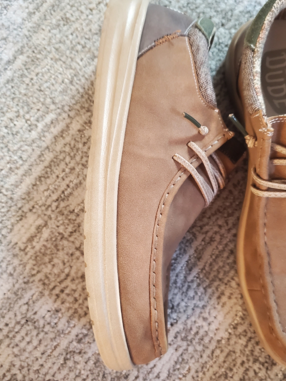 Hey Dude Men's Suede Sneaker Boat Shoe in Tan - Picture 7 of 11